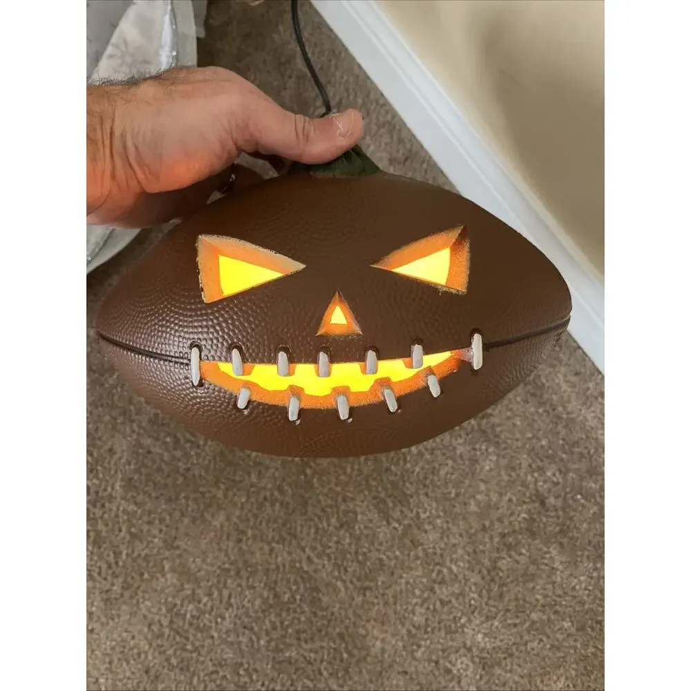 RARE Vintage 2008 Gemmy HALLOWEEN Jack O’ Lantern Pumpkin FOOTBALL Jack O’ Ball!